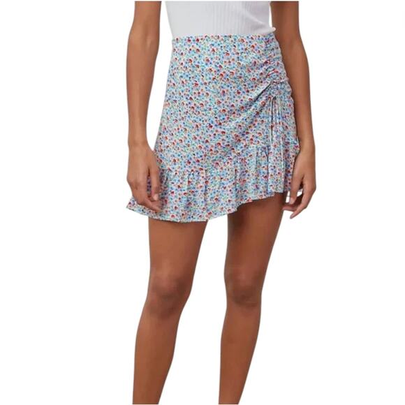 Rails Skirt Womens Size Medium Lara Wild Daisies Floral High Low Ruffle Hem Mini - Picture 3 of 16